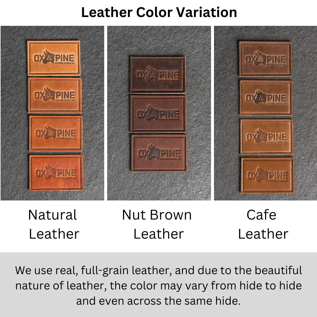 Pine Tree Ridgeline Leather Patches with optional Velcro added