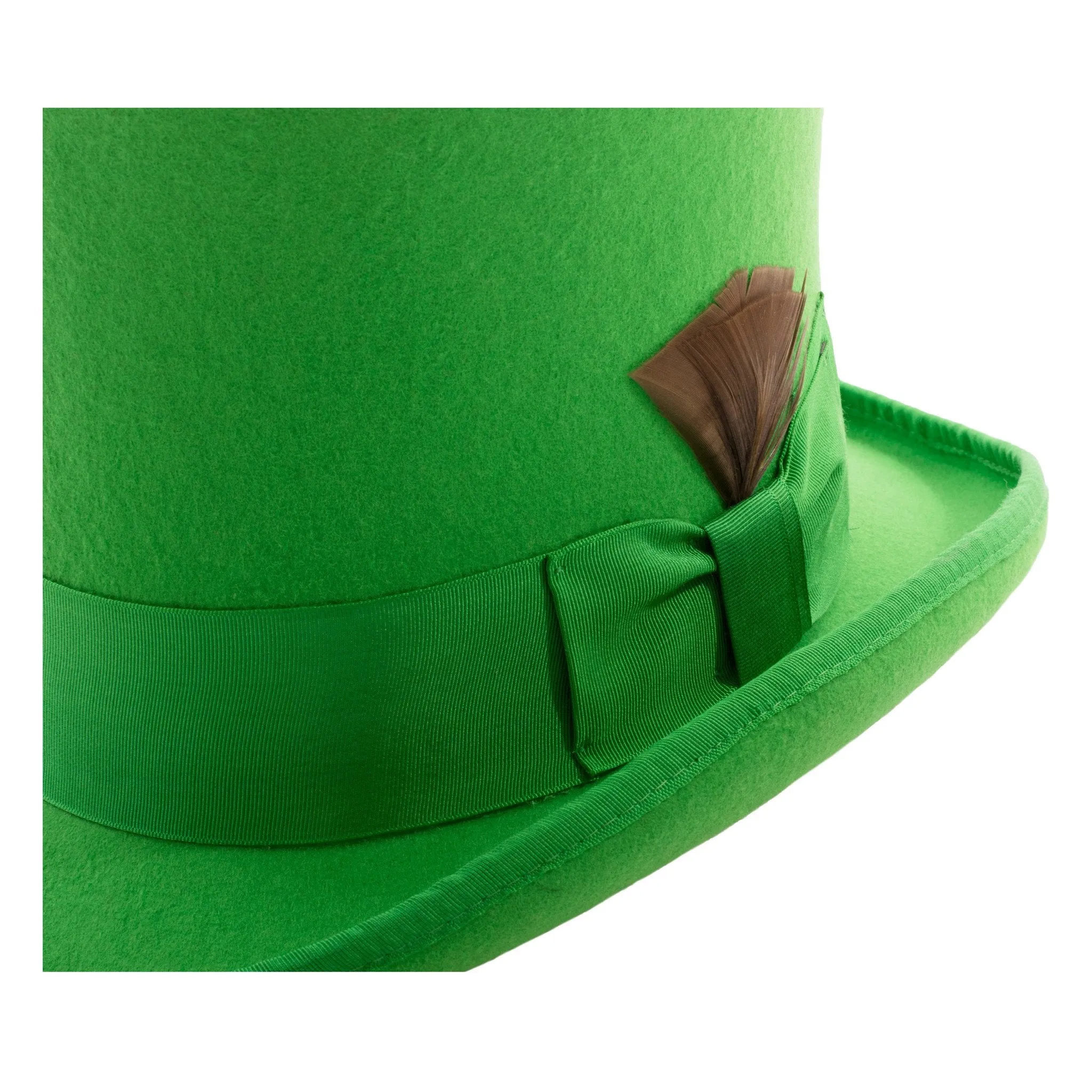 Premium Wool Kelly Green Top Hat