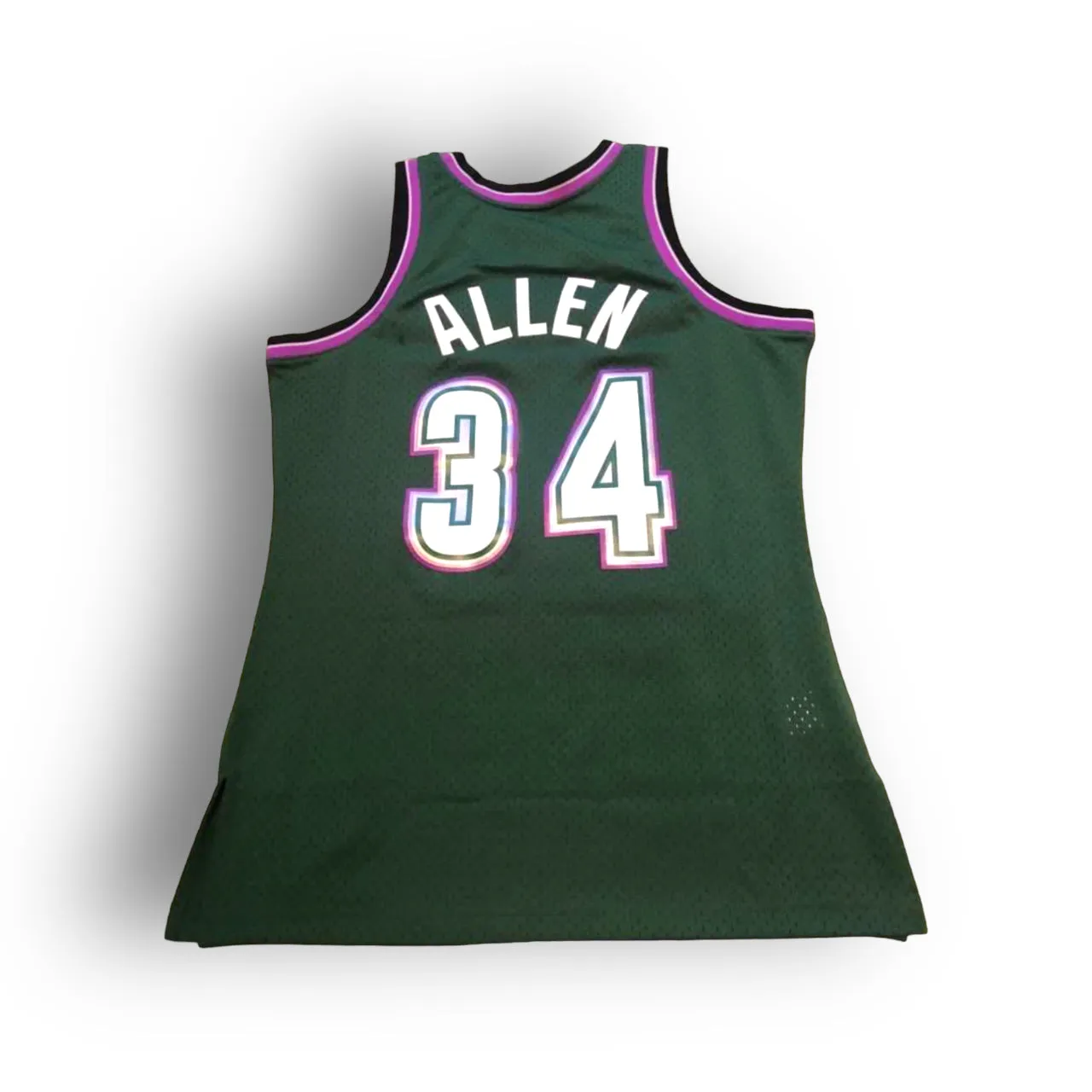 Ray Allen 1996-1997 Milwaukee Bucks Away Mitchell & Ness Swingman Jersey - Green