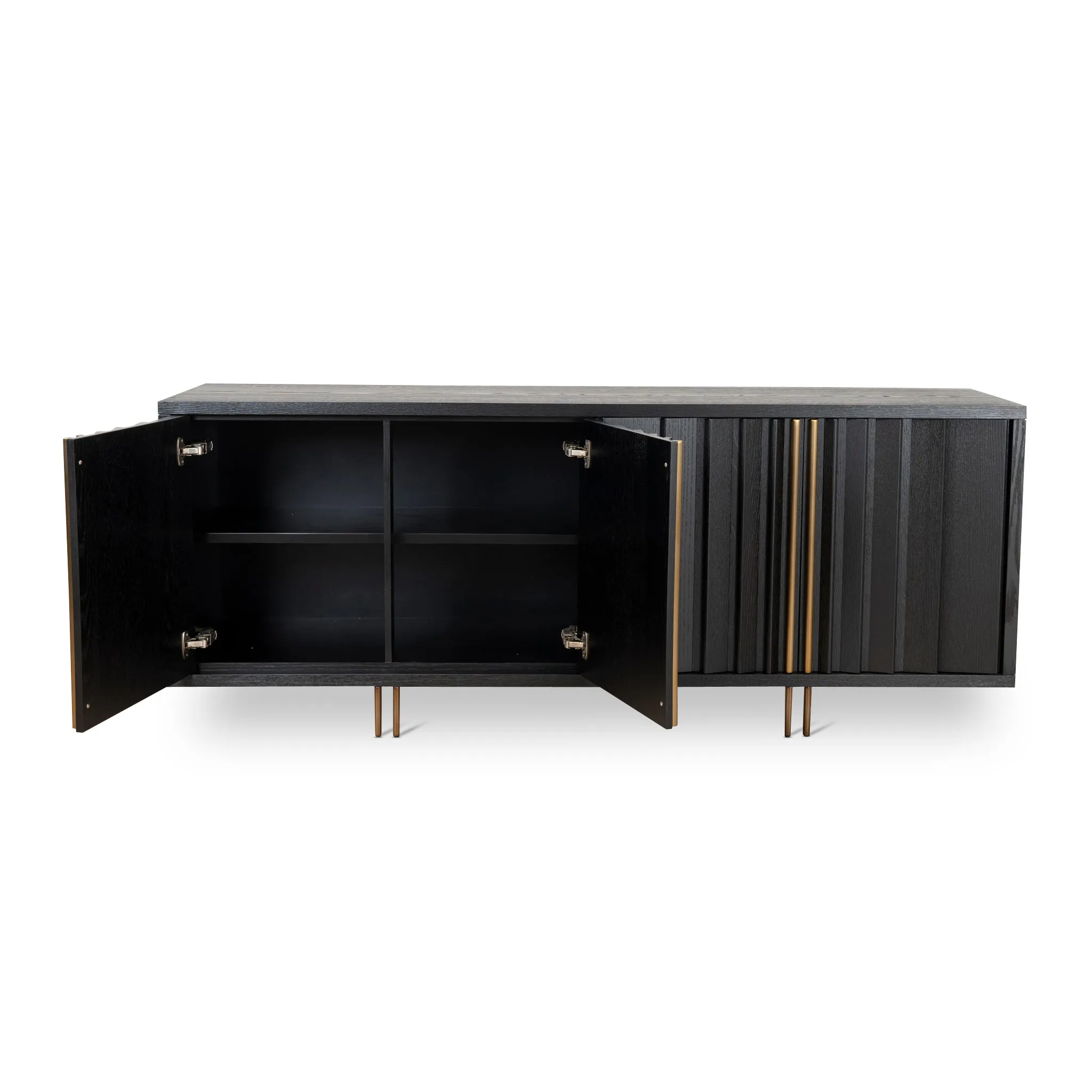 Roshan 2m Buffet Unit - Textured Espresso Black