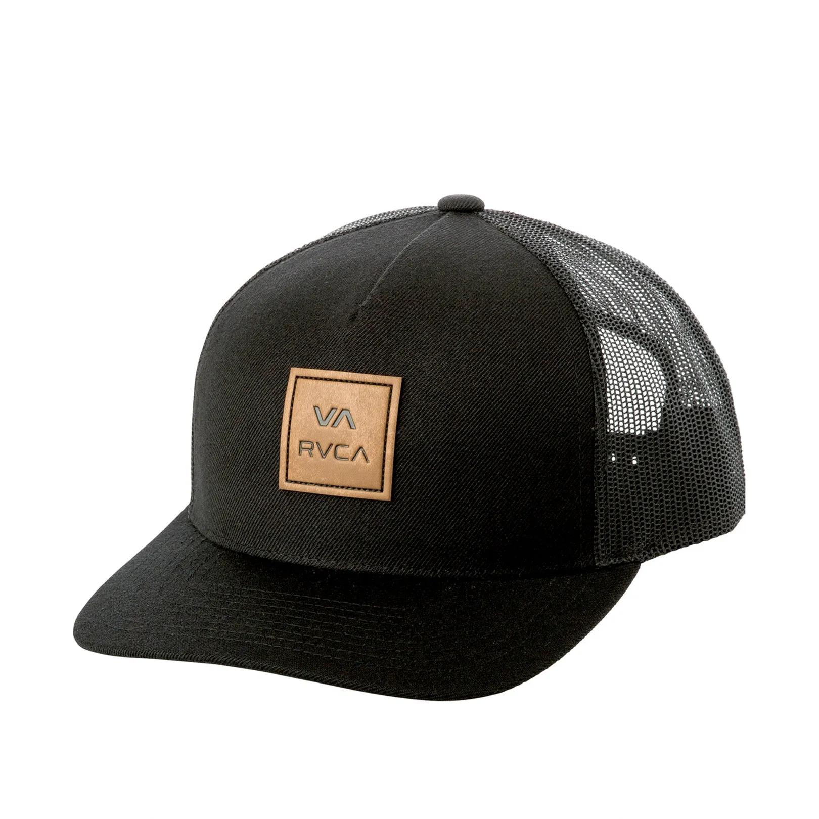 RVCA All The Way Curved Brim Trucker Hat Black