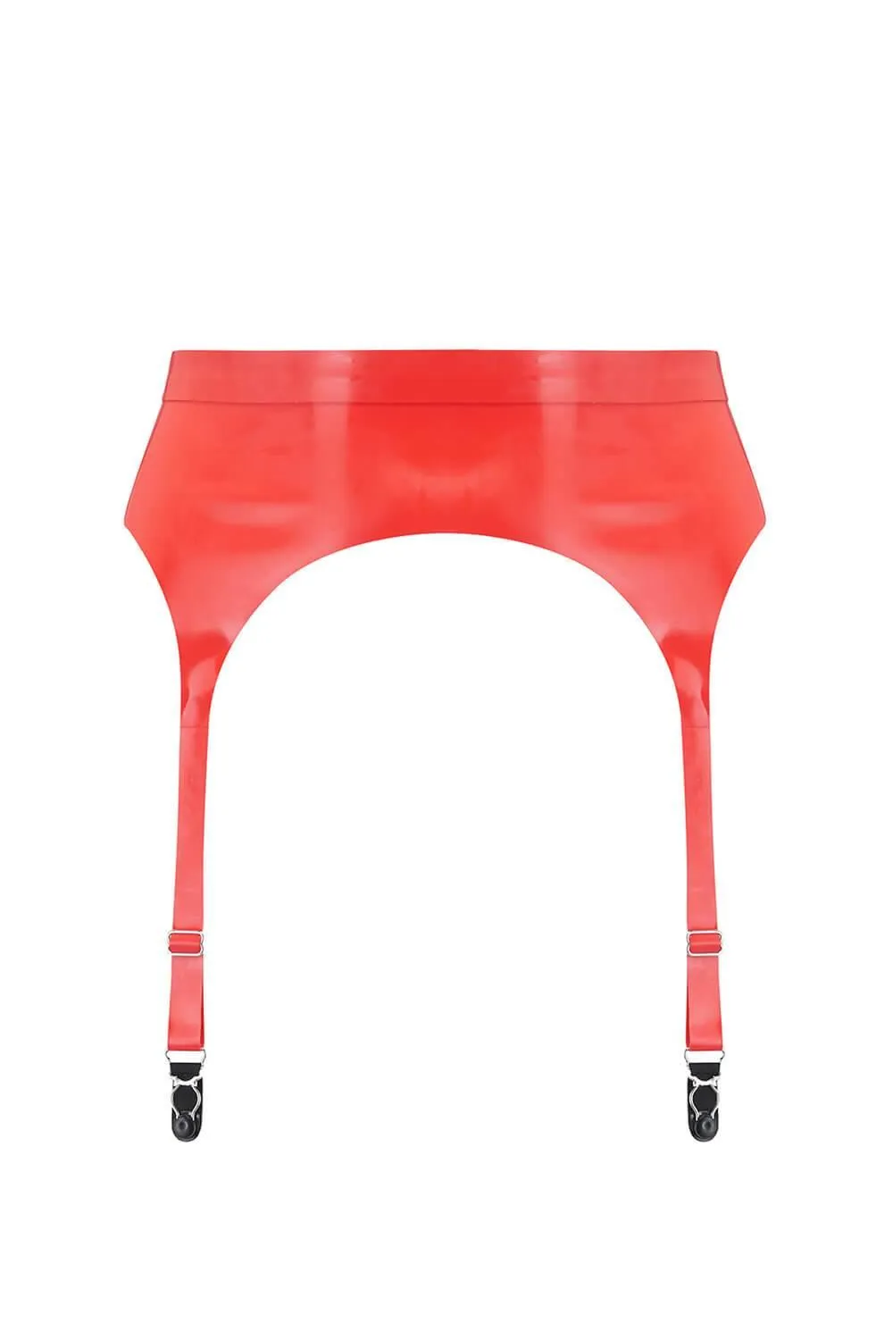 Scarlet Red Latex Garter Belt