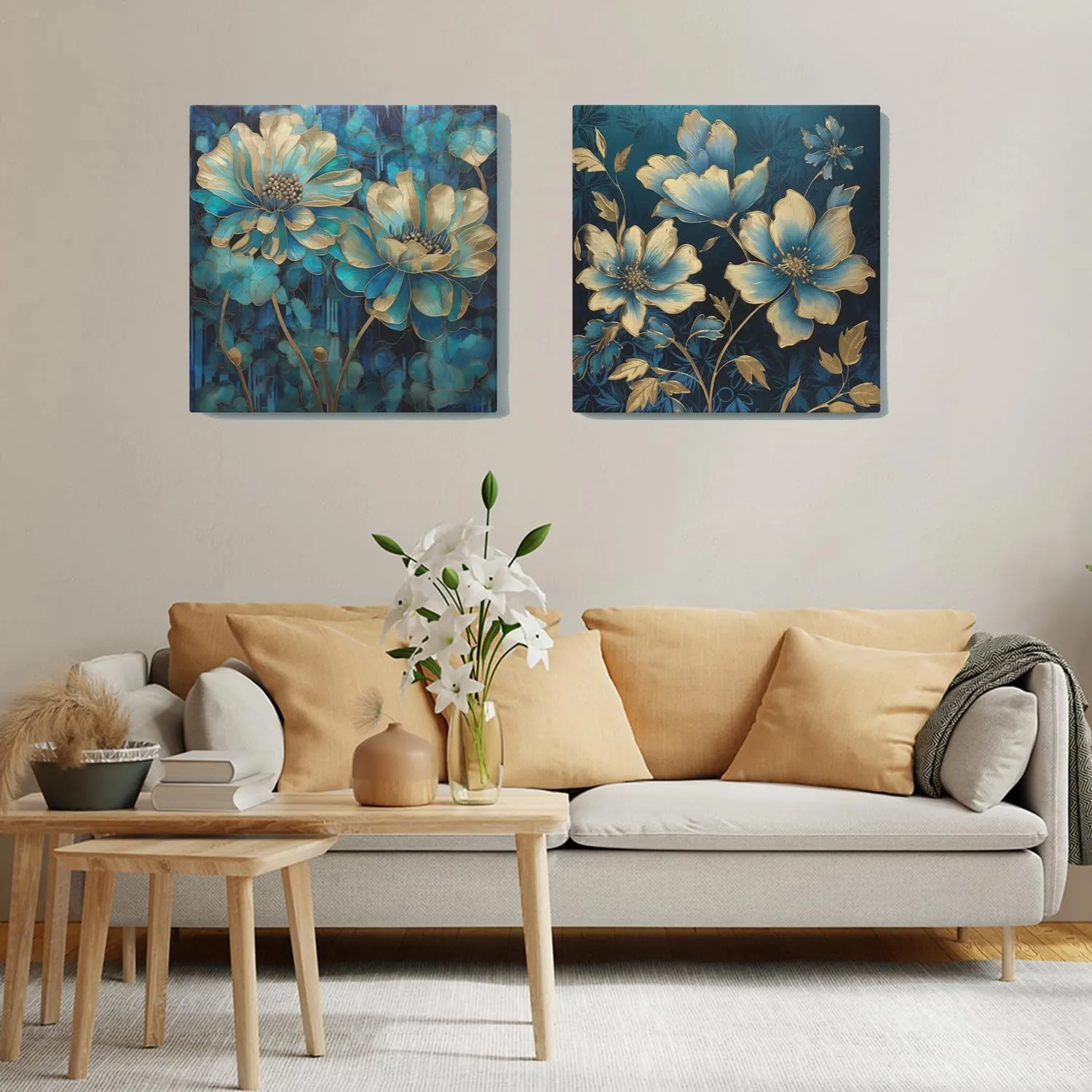 SCPmarts Wall Paintings for Home Decoration | Abstract Canvas Painting | Canvas Painting for Wall Decoration | Paintings for Bedroom | Wall Art for Living Room (Flower 6, 12 Inch x 12 Inch)