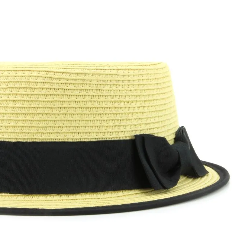 Short Brim Straw Paper Boater Hat