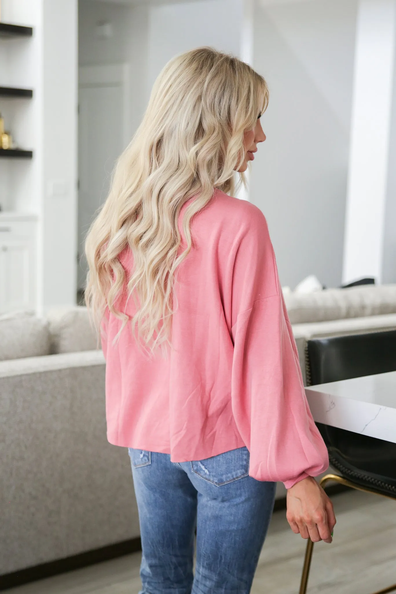 Soft Balloon Sleeve Sweatshirt