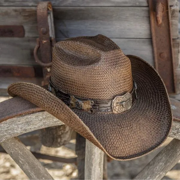 Stampede Brown Western Hat - Sunrise Hope Texas Longhorn