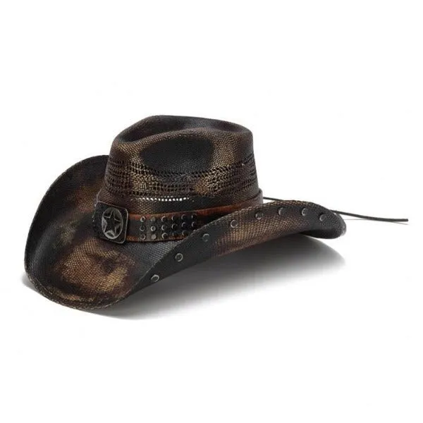 Stampede Men's Straw Cowboy Hat - The Black Star