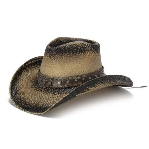 Stampede Men's Western Straw Hat - Spurs and Stars