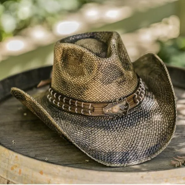 Stampede Men's Western Straw Hat - The George with Guitar Head