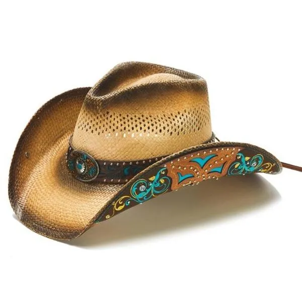 Stampede Women's Straw Vented Western Hat - The Clementine