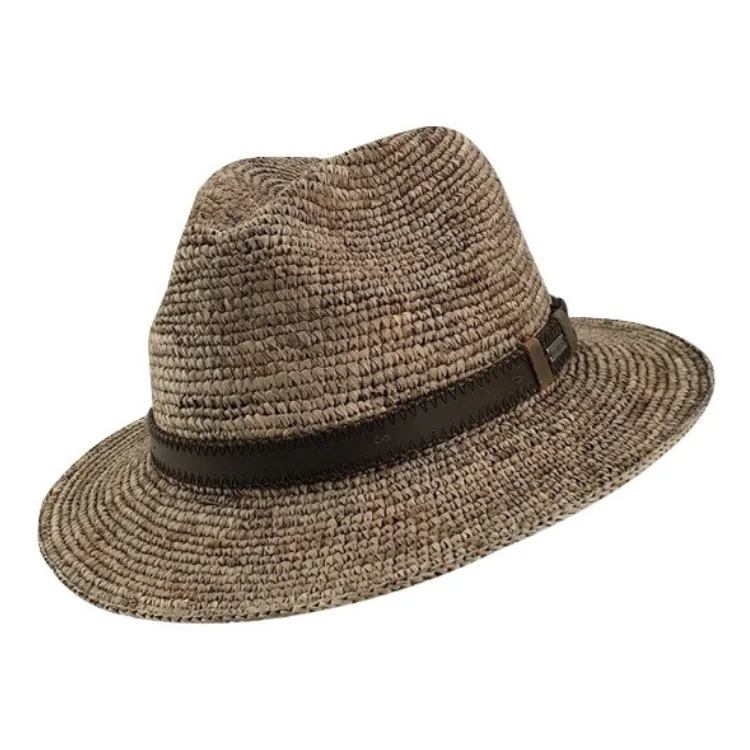 Stanton Raffia Safari Hat - Mocha