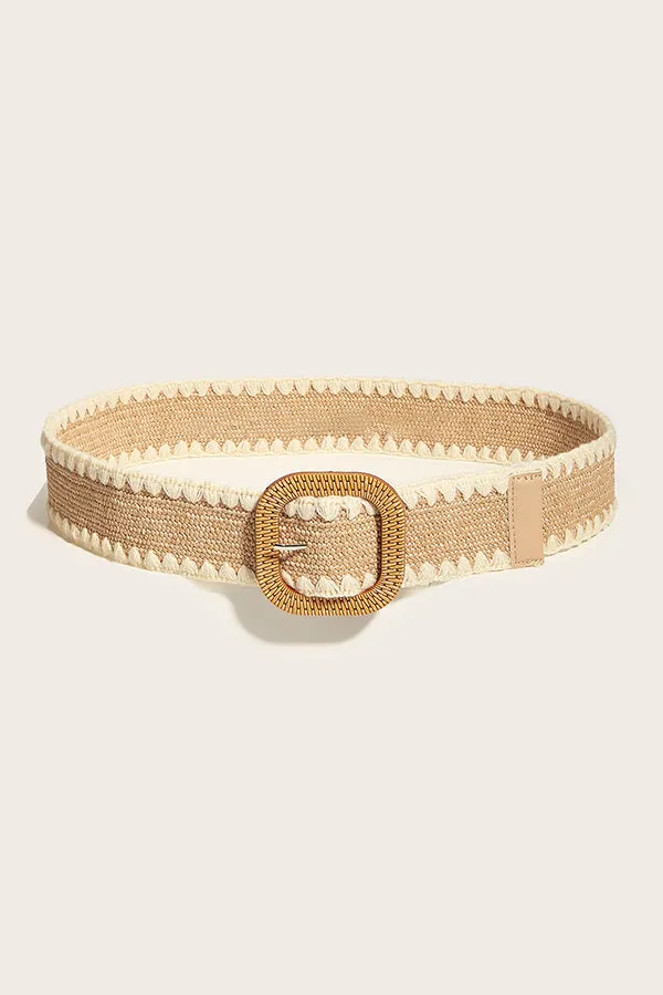 Stylish Chic Weaving Colorblock Belt