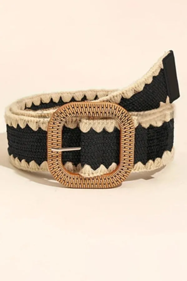 Stylish Chic Weaving Colorblock Belt