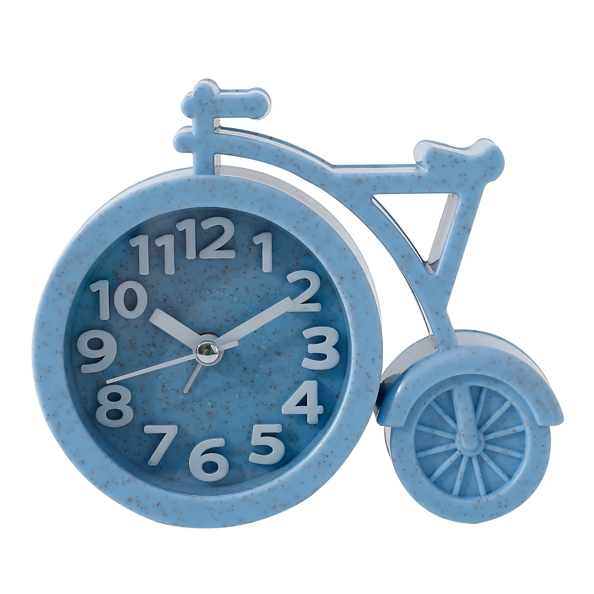 The Better Home Alarm Clock (13cm) |Loud Alarm Clock for Heavy Sleepers |Mini Alarm Clock for Kids |Alarm Clock for Bedroom Cycle Shaped Table Clock for Study Table - Blue