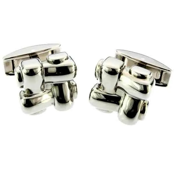 Titanium Weave Cufflinks