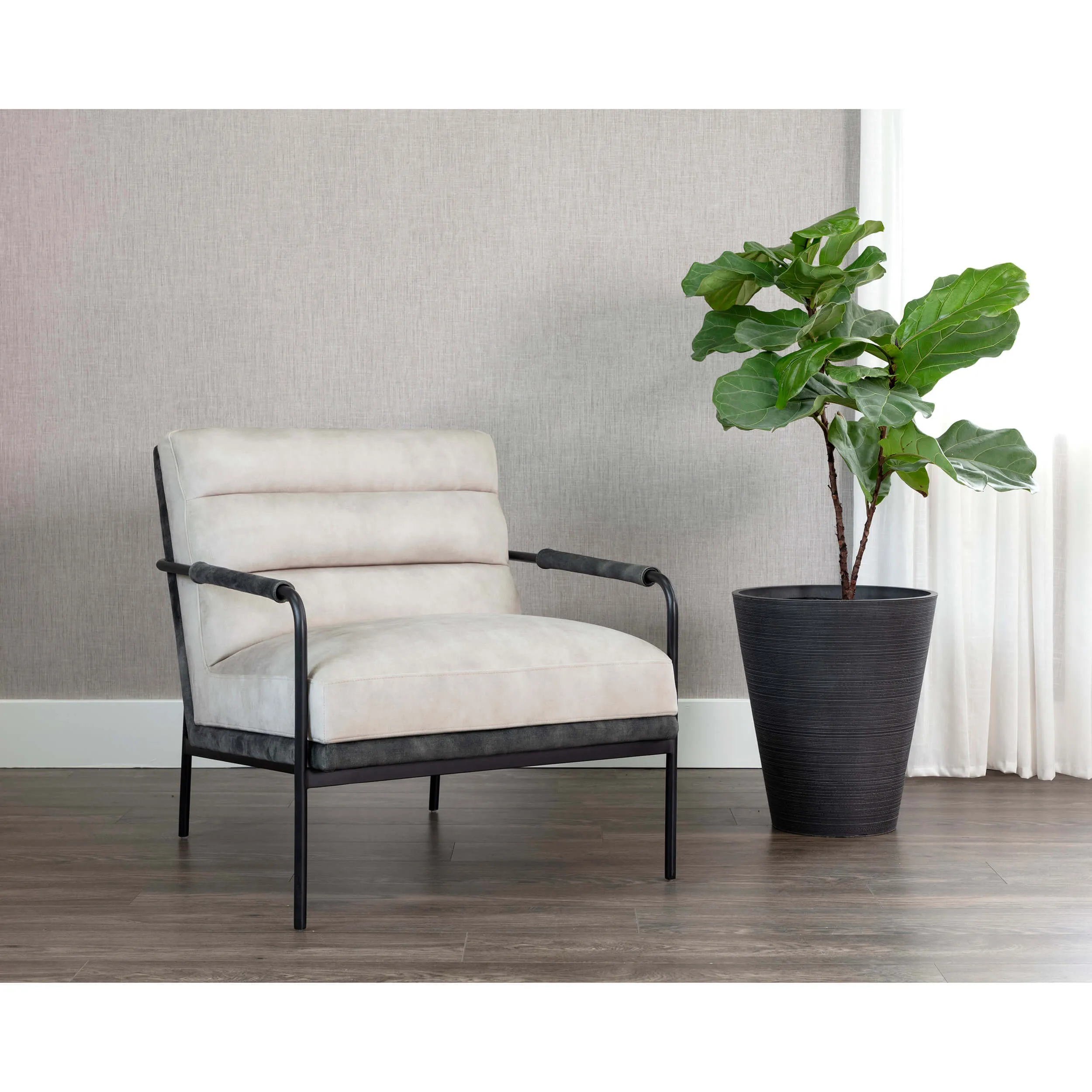 Tristen Lounge Lounge Chair, Nono Cream