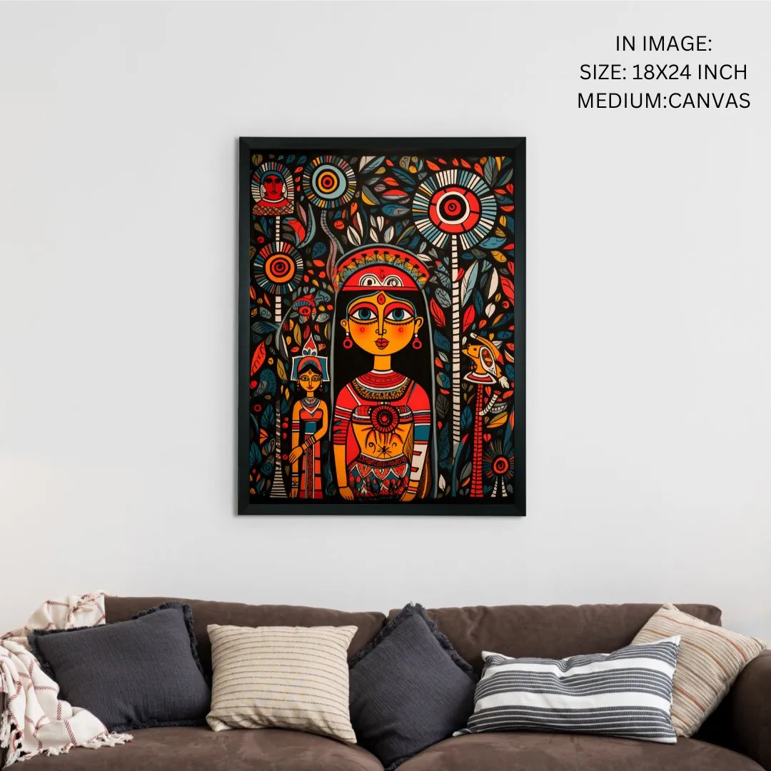 Whispers of Confidence: Sowpeace Handcrafted Canvas – Premium Indian-Inspired Art for Modern and Stylish Home Decor