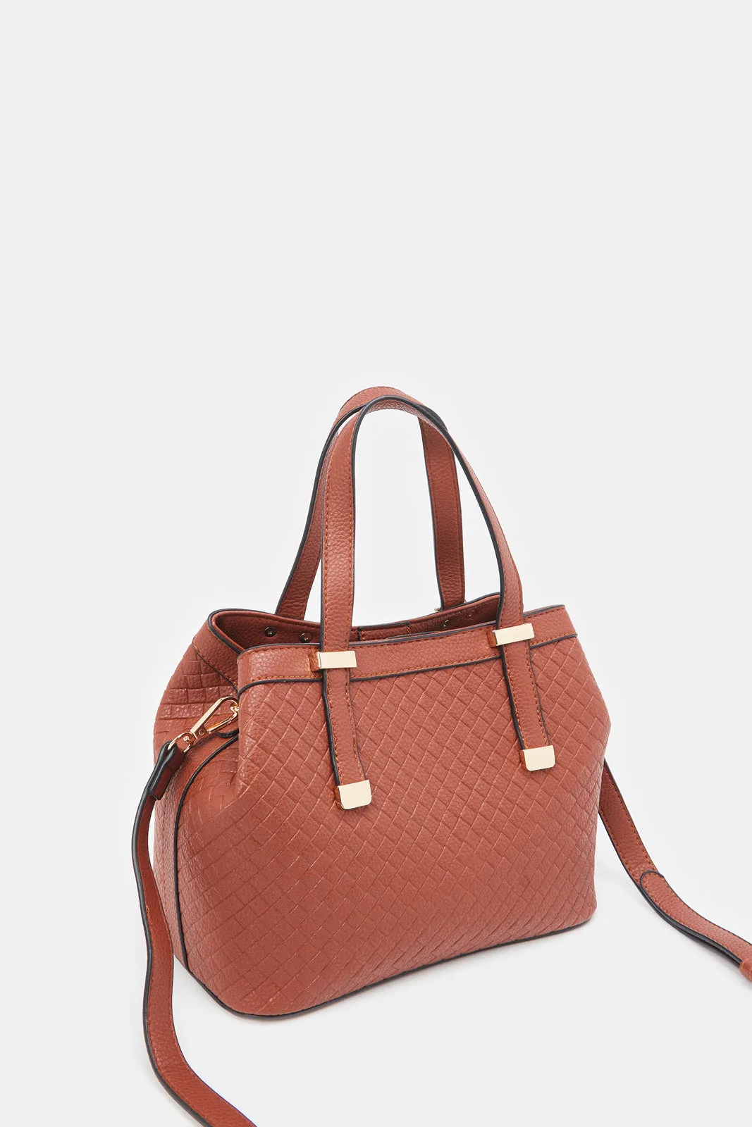 Women Tan Weave Day Bag