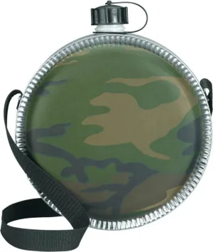 Woodland Camouflage - Military GI Style 2 Quart Desert Canteen